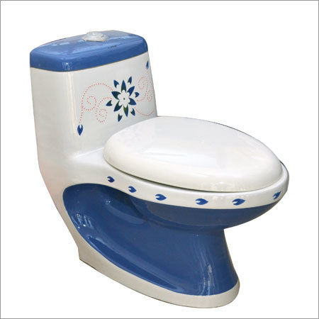 Color One Piece Water Closet - Ceramic, 62x37x72 Inches | Floor Mounted, Smooth Surface, 40-45 kg Weight