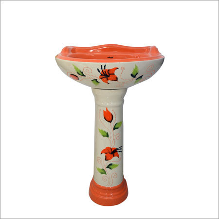 Ceramic Printed Pedestal Wash Basin Ceramic Printed Pedestal Wash Basin