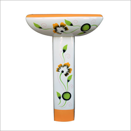 Bathroom Printed Pedestal Wash Basin Installation Type: Floor Mounted