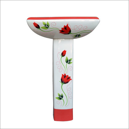 Designer Printed Pedestal Wash Basin