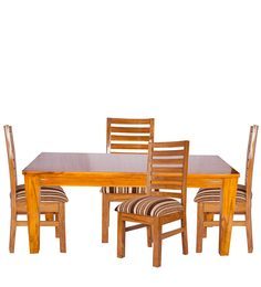 four-seater-dining-set-in-golden-polish-by-karigar