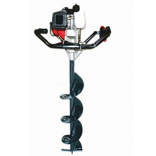 Post Hole Digger Auger - 52cc 2-Stroke Engine, 6-10 Inch Compatible Auger Bits, 45-60 Pits/Hour Output, 1 Person Operation, Includes Tool Kit & User Manual