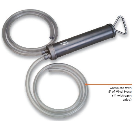 Transfer Gun - Heavy Aluminum, 350 ml Capacity | Safe Fluid Transfer for Hazardous Media, Viton Piston Rings