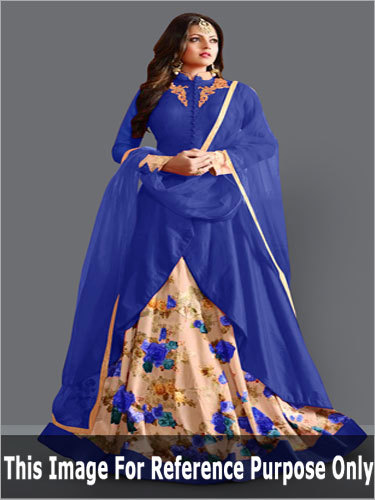 Blue Floral Lehenga Choli