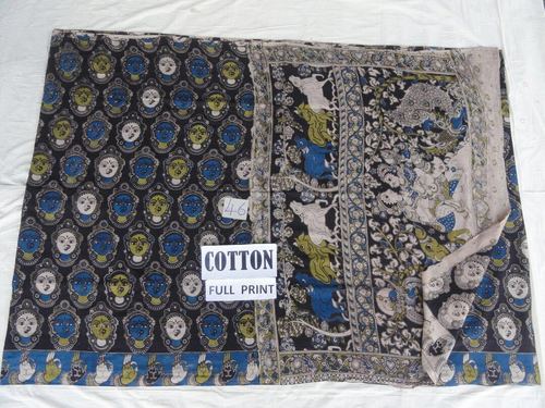 Violet Kalamkari Saree