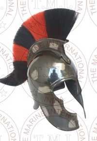 Movie Troy - Achillis Helmet With Black & White Plume