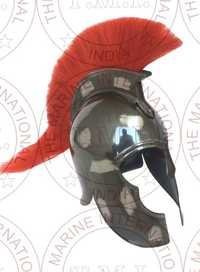 Troy Spartan Helmet With Red Plume