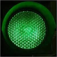 Solar Based Led Traffic Blinker - Polycarbonate Lamphead, Green, 20W Panel, 7 Ah Battery | Solar Powered, IP65 Rated, 8 Hr Backup