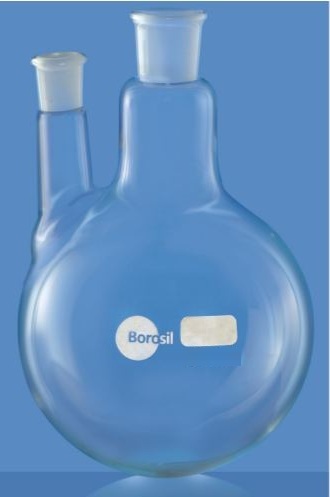 Interchangeable Joint Flasks - 100ml Round Bottom, Centre & Angled Side Necks, 24/29 & 19/26 Joints, Uniform Heating
