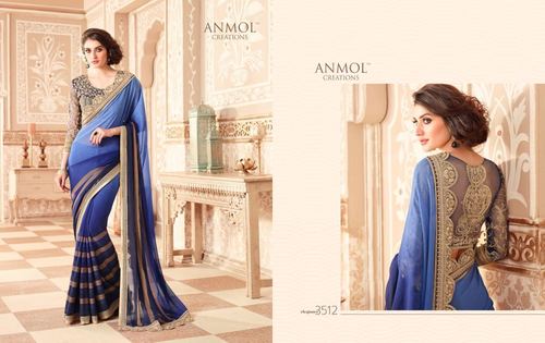 Blue Designer Saree