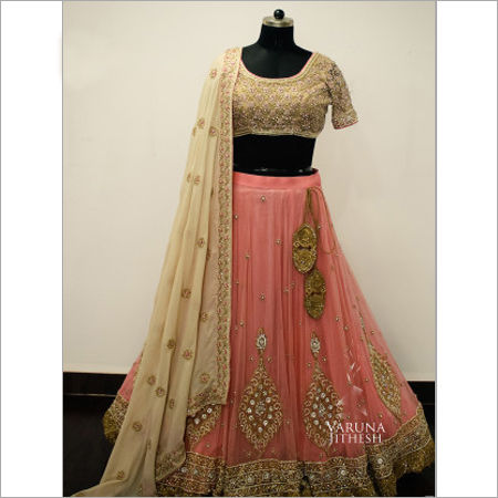 Light Peach Lehenga