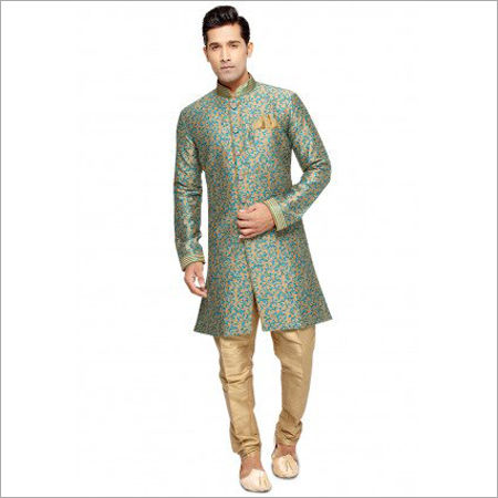 Gold & Green Ethnic Sherwani