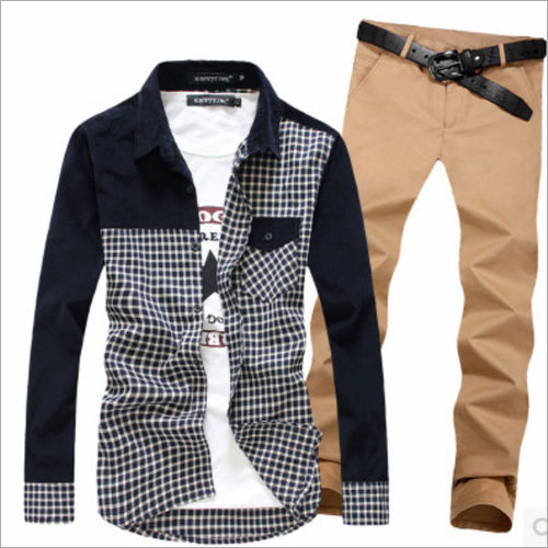 Black Khaki Pant Shirt For Men