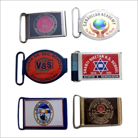School Belt Buckle - Custom Painted Design Unisex Badge Logo for High School Uniforms