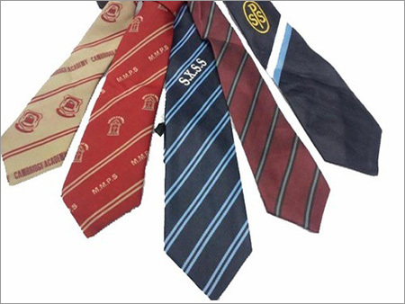School Ties - Cotton, Customized Size | Printed Design, Customized Logo, Unisex, High School Uniform, Embroidered Logo Style