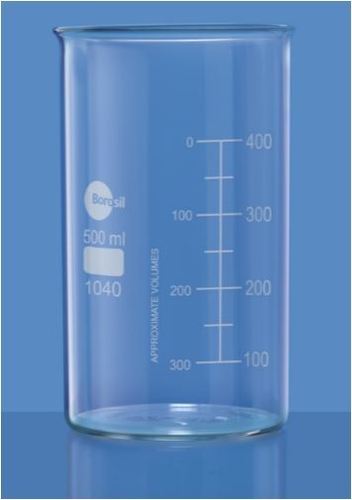 Tall Form Without Spout Beaker - 250 ml Capacity 62x116 mm Dimensions Easy-to-Read Scale for Accurate Measurement Ideal for Beating Liquids