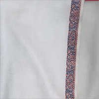 Fancy Polyester Shawl - White Embroidered