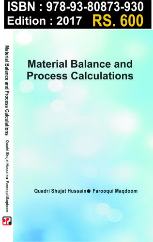 Material Balance And Process Calculations Education Books
