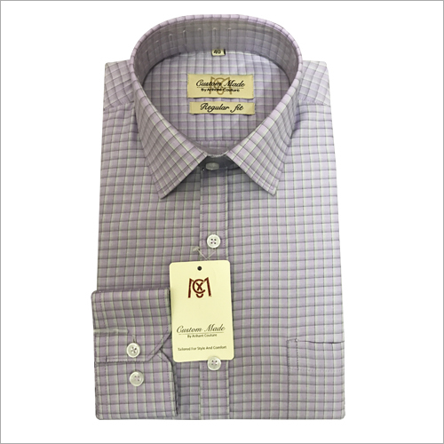 Check Formal Shirt Collar Style: Standard