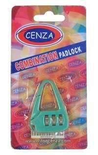 Code Number Padlock - Plastic And Metal, Standard Size, Green Color | Anti-corrosion, Portable Combination Lock With Smooth Matte Finish