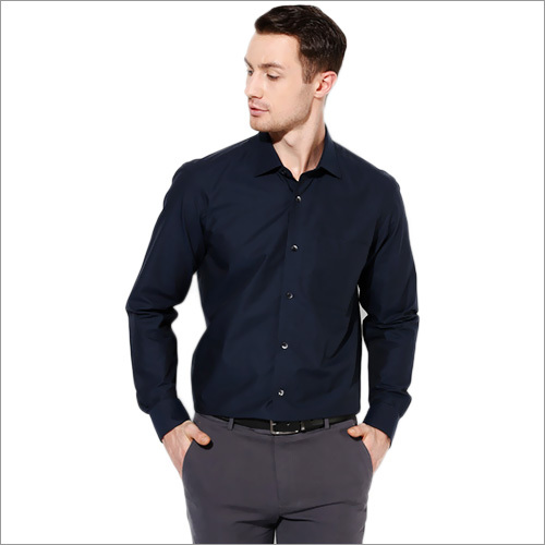 Louis Philippe Blue Regular Fit Shirts