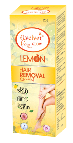 Velvet Glow  Hair Removal Cream(Lemon) Age Group: Above 16 Years