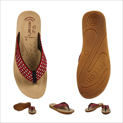 Fancy Red Stripped Slipper
