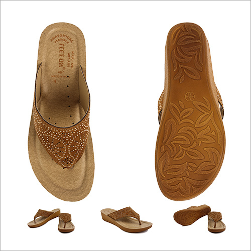 Ladies Copper Colored Slipper