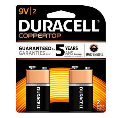 Alkaline Battery - Zinc-Carbon, 47x26x17 mm, 9V | Long Life, Leak Resistant, Durable Design, Reliable Power, 2-Pack, 5 Year Shelf Life