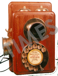 Antique Wooden Wall Mounted Telephone
