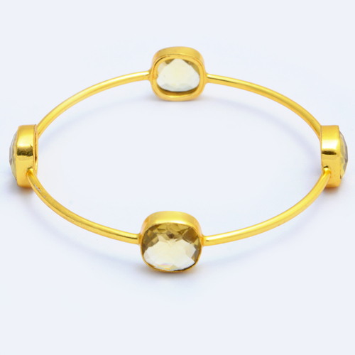 Gold Plated Gemstone Bracelet