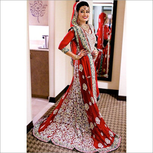 Maroon Multi-Worked Georgette Bridal Indian Designer Lehenga choli