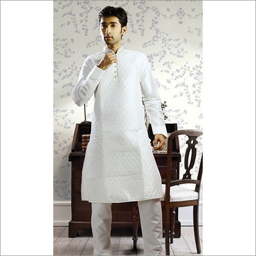 Men's White Kurta Pajama