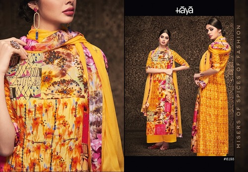 Yellow Plain Salwar Suits