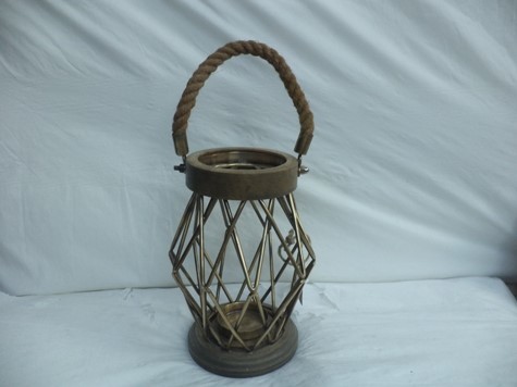Small tropical rope handle lantern