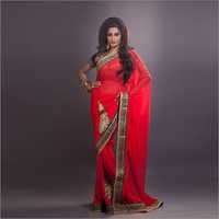 Red Ladies Saree