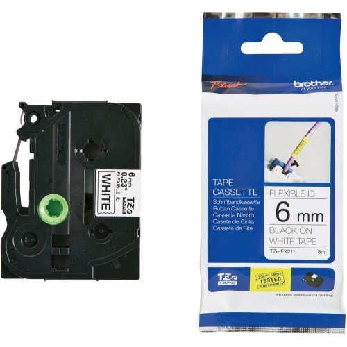 Black On White Laminated Flexible Id Tape