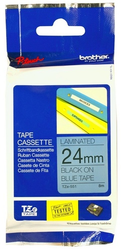 Black On Blue Laminated Tape