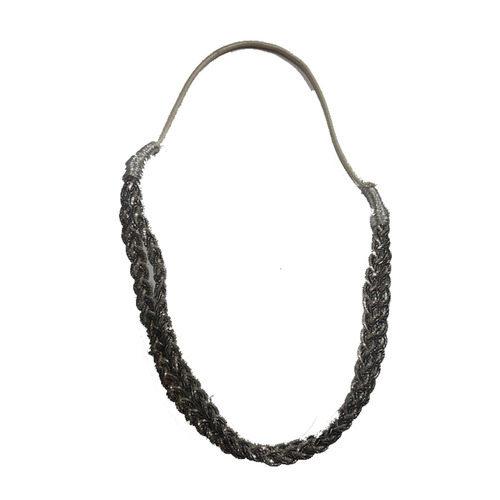 Gray Color Handmade Beaded Necklace