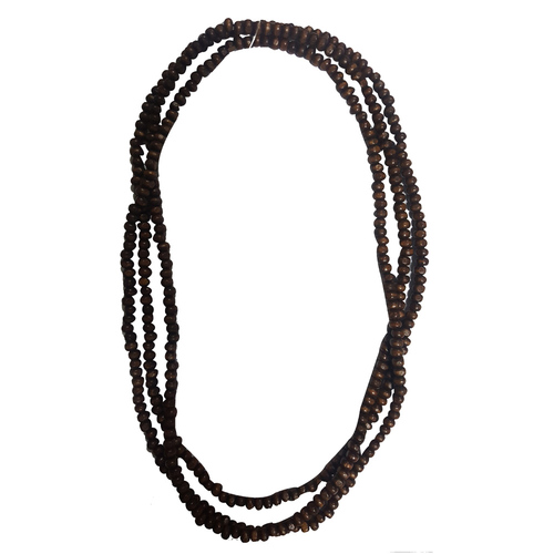 Dark Brown Wooden Beads Necklace set