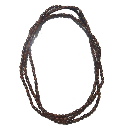 Brown Wooden Beaded Long Necklace