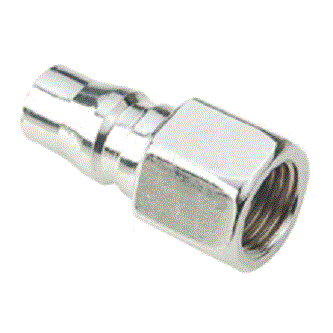 Female Plug - Brass 1/4" Silver, Female NPT Thread, Secure Connection, Durable Design