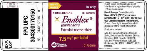 Generic Enablex Darifenacin Tablets