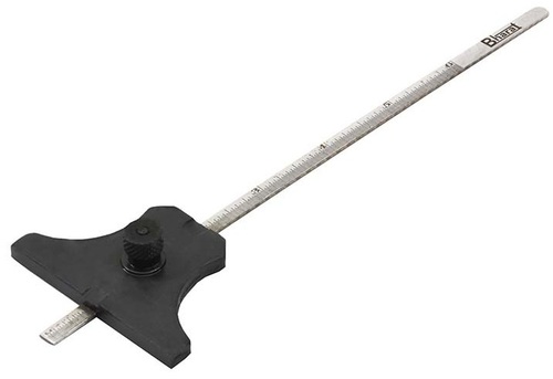 Mechanical Depth Gauge - Hardened and Ground Steel Base | Easy Depth Measurement Precision Mechanics for Robust Performance