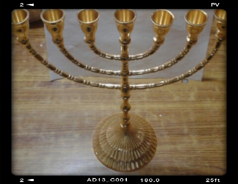 Gold 7 Light Candle Holder