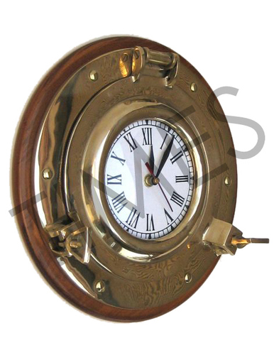 Nautical Wall Clock Brass