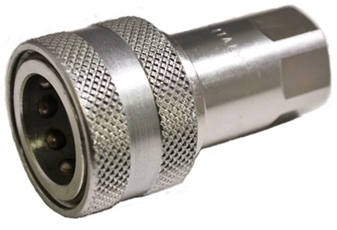 Hydraulic Coupler - Steel Material, 3/8 Inch Size, ISO 7241A Grade | Reliable Performance for Efficient Fluid Transfer