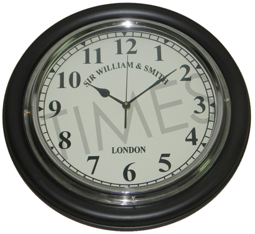 Nautical Black Wall Clock