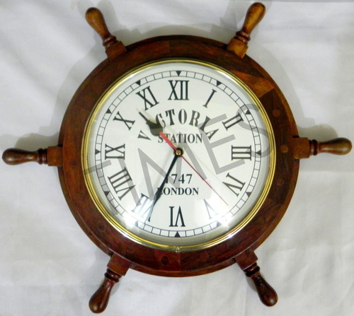 Nautical Ship Wheel Wall Clock