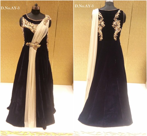 Blue Buy Designer Party Wear Gown Online